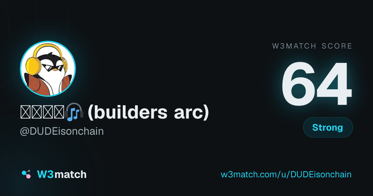 Share card for 𝗗𝗨𝗗𝗘🎧 (builders arc)