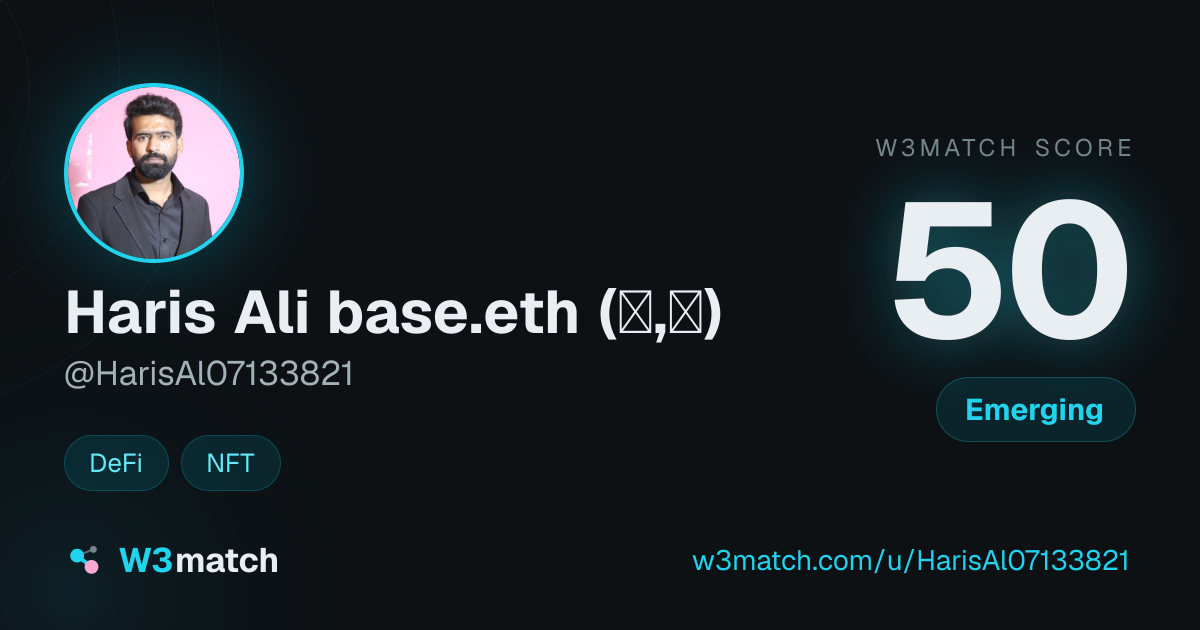 Share card for Haris Ali base.eth (❖,❖)