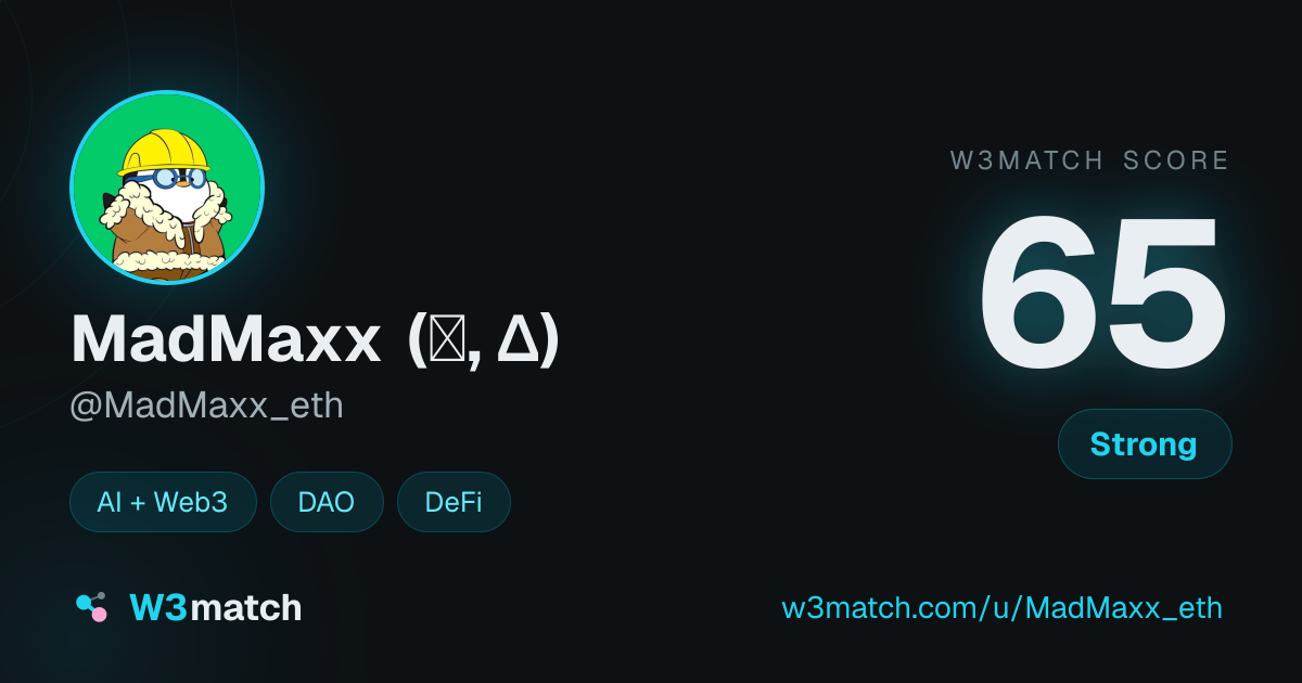 Share card for MadMaxx (∎, ∆)