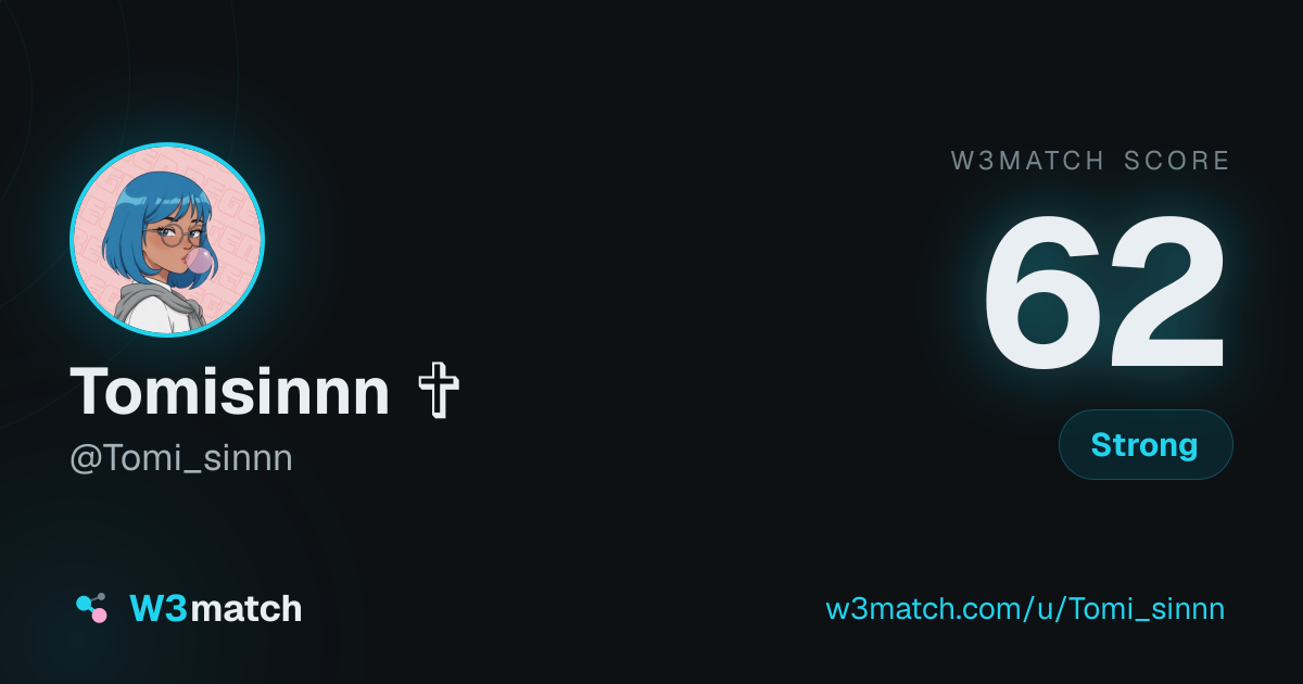Share card for Tomisinnn ✞