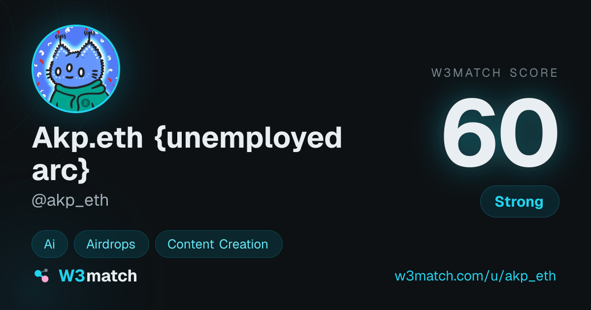 Share card for Akp.eth {unemployed arc}