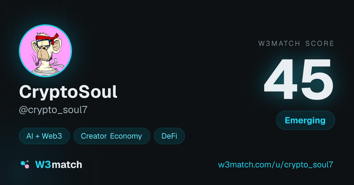 Share card for CryptoSoul