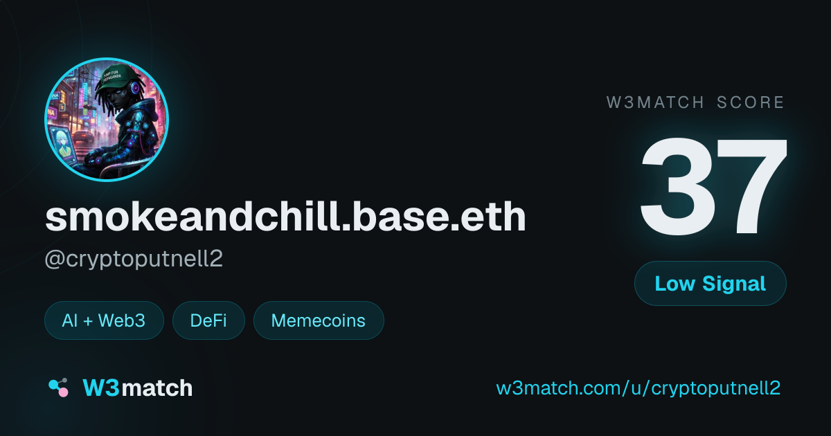 Share card for smokeandchill.base.eth