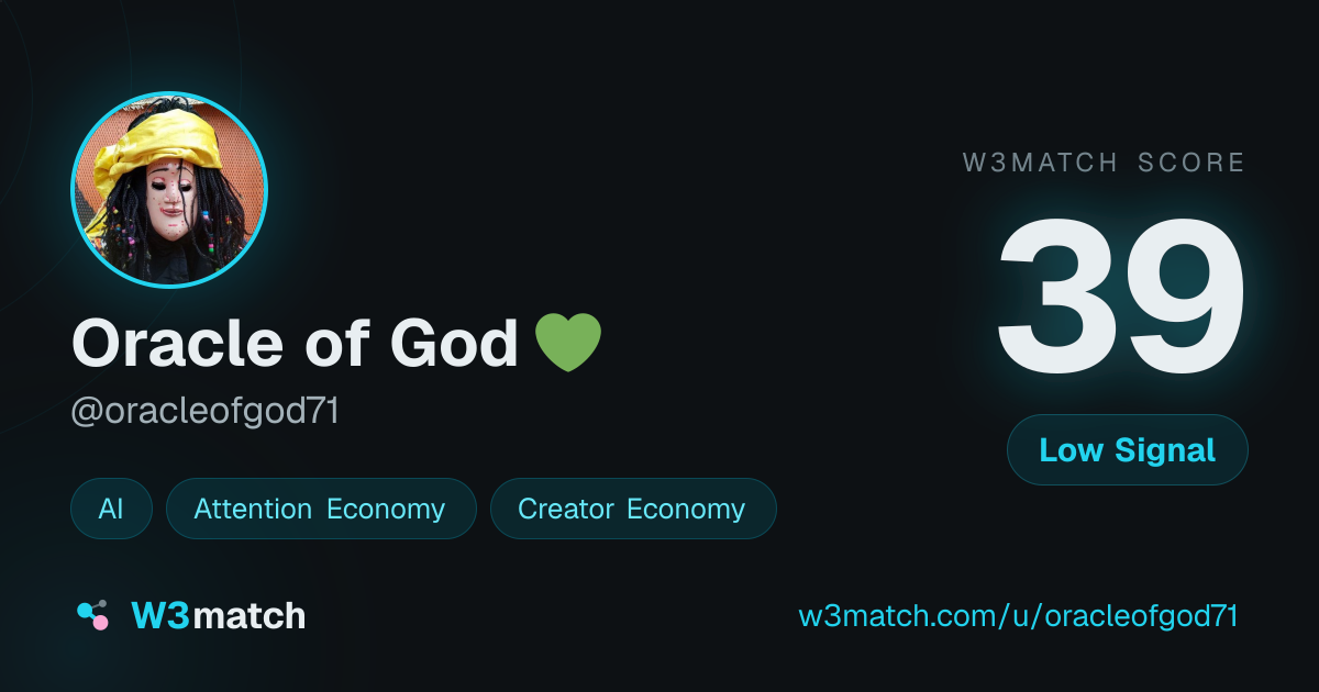 Share card for Oracle of God 💚