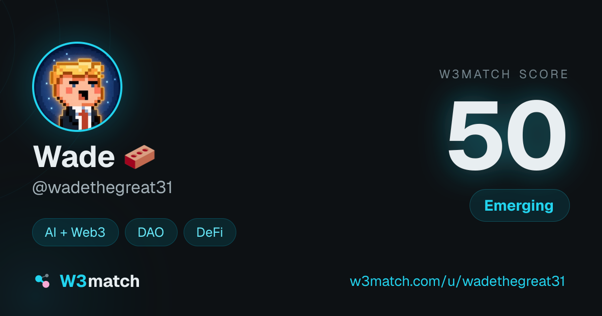 Share card for Wade 🧱