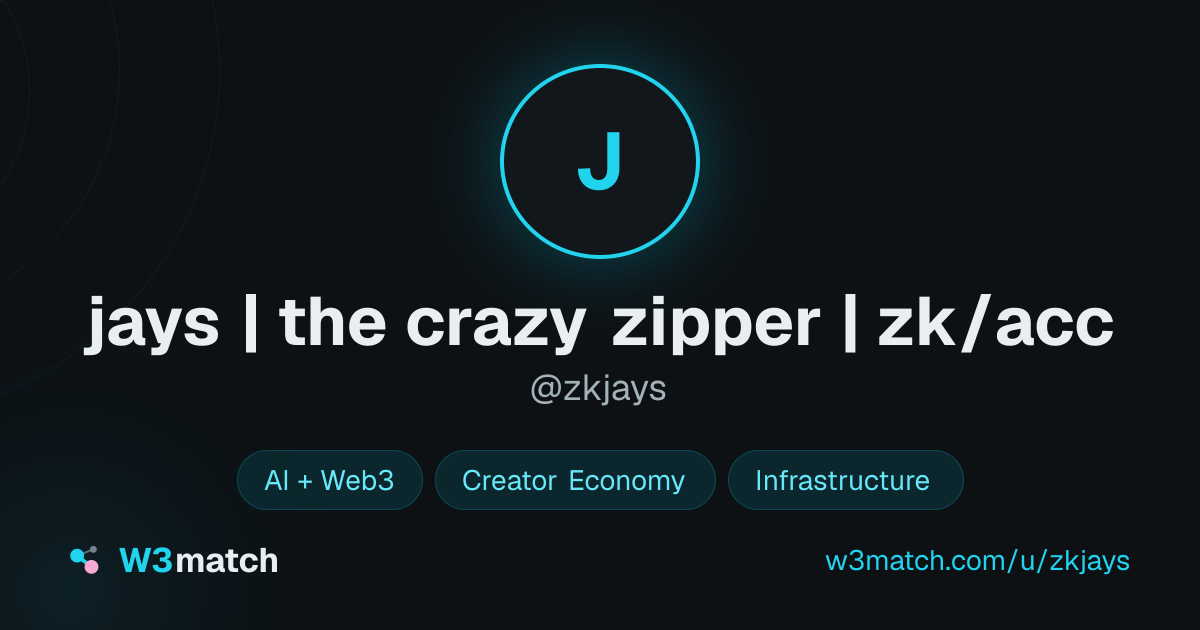 Share card for jays | the crazy zipper | zk/acc
